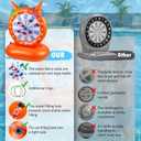 Inflatable Dart Board Pool Toys, 2-in-1 Pool Games with Throwing & Ring-toss Games, Sewn Fabric Balls and Rings for Kids & Adults, Suitable for Family Gatherings & Water Parties
