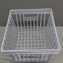 lonpute Freezer Basket Organizer, Refrigerator Metal Wire Storage Divider, Household Container Bins with Handles for Kitchen, Pantry, Cabinet, Closets - Pearl White (4pcs, 11in x 10in x 5.5in)