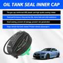 2 x Downhill 1 PC Gas Cap, Fuel Filler Port Leak-proof and Moisture-proof Fuel Tank Cap with Rubber Ring, Close Fit Original Replacement #5C0201550T 5Q0201550L, Compatible with Audi Model (Black)