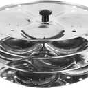 4 Rack Stainless Steel Idli Stand/Idli Maker Food Grade Idli Plates for Cooker 4x4 Plates 16 Idlis