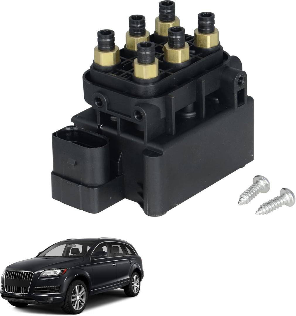 Air Suspension Solenoid Valve Block 7P0698014 Compatible with Jeep Grand Cherokee, Ram 1500 3500, VW Touareg, XC90 XC60, Audi Q7, Porsche Cayenne Panamera Replace OE 95835890300