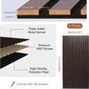Wood Slat Acoustic Wall Panels, 4-Pack, 47.2" x 23.6", Dark Walnut