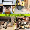16/3 Black 15 FT (2Pack) Extension Cord, Indoor Extension Cord for Laptops, Coffee Makers, Office Home Appliances, 3 Prong Resistant Cable Flexible, 13A 125V 1625W ETL Listed