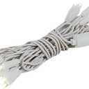 Novelty Lights 10 Light LED Christmas Mini Light Set, Outdoor Curtain Wreath Craft Bottle String Lights, Warm White, Non-Connectable, White Wire, 5 Feet