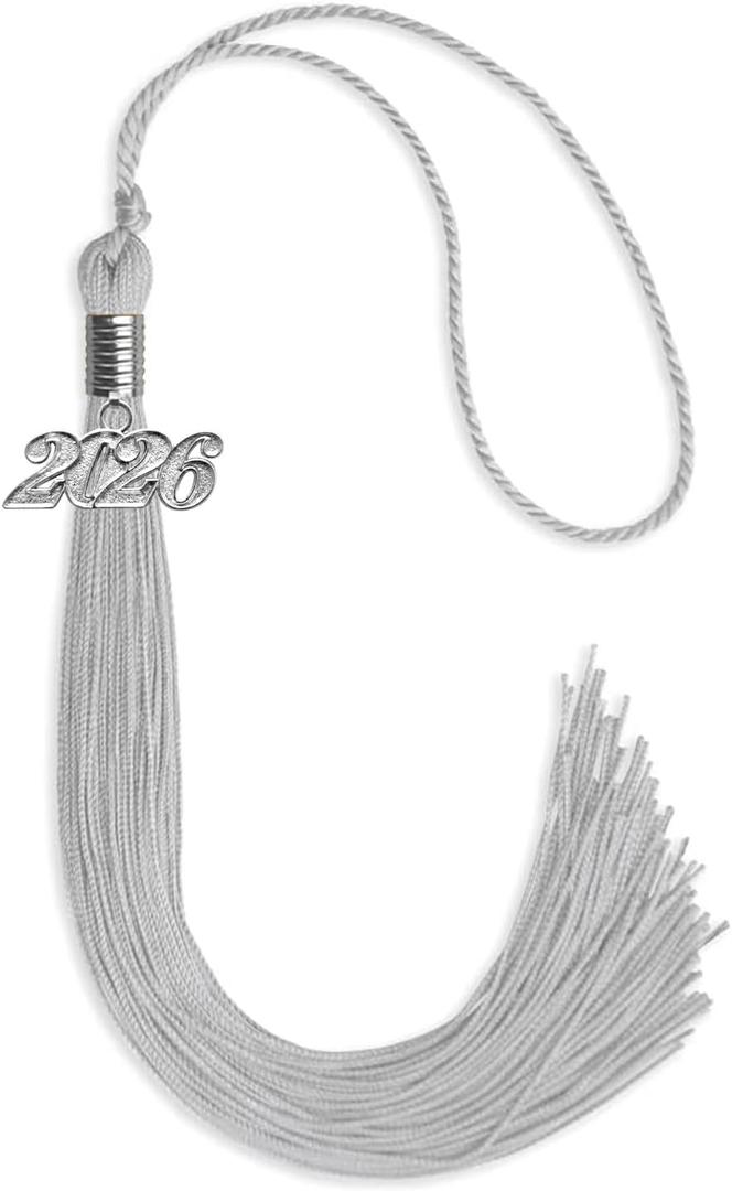 Endea Graduation Single Color Tassel with Silver Date Drop (Silver, 2026)