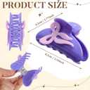 HAIMEIKANG 2 PCs Acrylic Bow Hair Claw Clips for Women - Cute Banana Non-Slip Strong Hold Barrettes Y2K Hair Clips for Thick Thin Hair