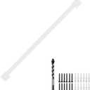 4FT White Industrial Iron Hand Railing, Wall Support Handle for Indoor Stairs & Outdoor Decks, Non-Slip & Rust-Resistant