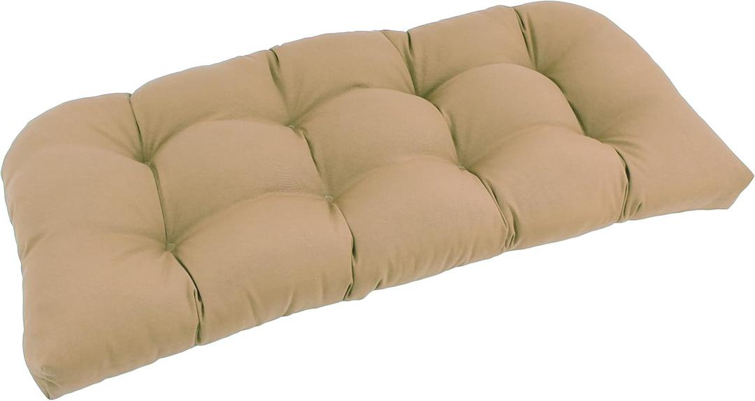 Blazing Needles Twill Rounded Back Loveseat Cushion, 42" x 19", Toffee