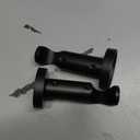 Ivilon Ceiling or Wall Mount Curtain Rod Brackets Holders for Curtain Rods of 7/8 and 1 Inch Diameter. Set of 2. Color Antique Black