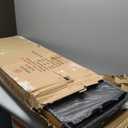 Ornavo Home Foldable Tufted Linen Large Storage Ottoman Bench Foot Rest Stool/Seat - 15" x 45" x 15" (Black)