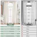 Hei!Dear 2 Pack Blackout Curtain Rod for Windows 48 to 84 inch (4-7Ft), Wrap Around Room Darkening Curtain Rods, 5/8" Samll Adjustable Modern Decorative Window rod,White