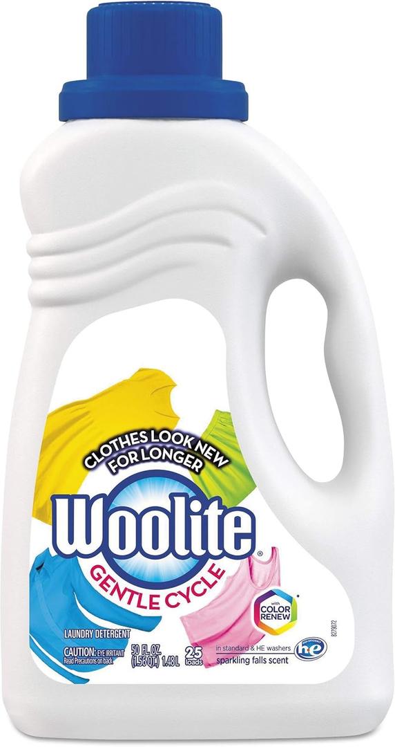 Woolite Everdya Liquid Laundry Detergent, Sprakling Falls Scent, 50 Ounce