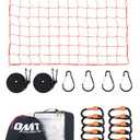 Orion Motor Tech Small Cargo Net, 3'x4' Cargo Net for Roof Rack with 4"x4" Small Mesh, 6'x8' Max Size Truck Bed Net with Locking Carabiners, Straps, Automotive Cargo Net (3 x 4 ft., Orange)