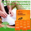 Shoe Deodorizer,Charcoal Odor Absorber,Odor Eliminator, Air Freshener, Reusable Smell Absorber for Shoes, Gym Bags(4 Pack) (3.88 Ounce (Pack of 4), Orange)