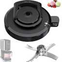 NC301 Outer Bowl Lid with Paddle for Ninja Ice Cream Maker,Reusable Creami Lid Replacement with Blade, Creami Replacement Parts Compatible with NC299AMZ/NC300/NC301 Series, Dishwasher Safe