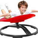 Zhenx Spinning Chair for Autistic Kids (Ages 3-18) - 220LBS Capacity Sensory Swivel Seat - Sensory Toy for Teens with ADHD/Autism - Sit and Spin Calming Gift to Improve Focus & Body Balance (Red), 21x19 Inch
