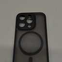 Magnetic for iPhone 15 Pro Max Case (Compatible with MagSafe) (Military Grade Drop Protection) Translucent Matte Shockproof Phone Cover, Black