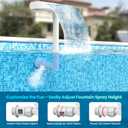 Dual Spray Pool Fountain, 10-20F Cooler Water for Above/In-Ground Pools, Dual Spray Waterfall Sprinkler Fountain, Adjustable Waterfall Cooling and Relaxation (Pool Waterfall Fountain)