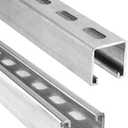 4.75 Feet Strut Channel Trolley Track 1-5/8" 12 Gauge, Heavy Duty Metal Steel u Channel with Short Slotted Back Channel, Pre-Galvanized Zinc, Pack of 1 Metal Strut Channel