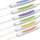 AECHY 6PCS Dual Color Highlighter Pens - 1 Stroke 2 Colors! Dual Tip Pens with 3 Curve Shapes & 6 Vibrant Colors for Note Taking, Underlining, Journaling, No Bleed Acid-Free Ink, for School,Office,Art