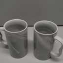 20 oz Large Marble Coffee Mugs,Tall Tea Cups with Big M Handle Marble Ceramic 600ml Oversized Bulk Porcelain XL Beer Latte Cappuccino Cup Set of 2 for Men and Women Gifts,Grey