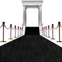450 GSM Extra Thick Waterproof Black Carpet Runner for Events Decorations, 3X15 Ft Not Slip Red Runner Aisle Runway Rug for Wedding, Party, Banquet, Activity Entrance and Special Events Decorations