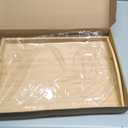 Bamboo Serving Trays Charcuterie Platter 16.5"x11.8"42x30cm with Handle, Set Includes 1xHexagon 12.5"(32cm)+1xSquare 7.8"(20cm)+1xSquare 5.9"(15cm) Small Plates for Family Dinner (1hexagon+2square)