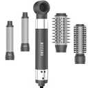 5 in 1 Hair Air Styler - Rotating Brush 110,000 RPM for Fast Drying, Automatic Wrap Curlers for Curling, Frizz-Free Styling Brush for Straightening and Volumizing with No Heat Damage (Gray)