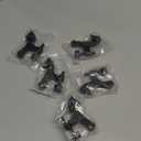 HOMOTEK 20 Pack Hinge Pin Door Stopper, Hinge Stops for Top of Door, Adjustable Deluxe Heavy Duty Door Stop 2-1/2x1-3/4 inch, with Black Rubber Bumper Tips, Black