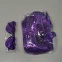 PLULON Light Purple Wavy Bob Wigs with Bangs Heart Sunglasses Hair Cap for Women, Colored Synthetic Hair Short Bob Loose Curly Shoulder Length Wigs for Costume Bachelorette Party Music Festival