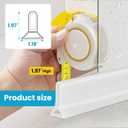 98" Collapsible Shower Threshold Water Dam Shower Water Stopper Barrier Keeps Water Inside Threshold Dry and Wet Separation Suitable for Bathroom Kitchen Sink Bathtub and More