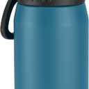 GOPPUS 15oz Kids Water Bottle with Spout Lid, Toddler Water Bottle, Stainless Steel Insulated Water Bottle, Leakproof, BPA Free, Suitable for Boys and Girls for School（Navy Blue）