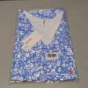 VIMPUNEC Summer Casual Elegant Dresses for Women Flowy Sun Dress Floral Fit and Flare Dress Blue Floral L (L)