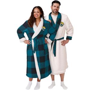 FOCO NFL unisex-adult Nfl Team Logo Lounge Life Reversible Robe L-XL