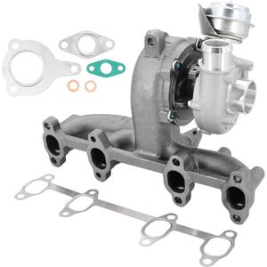 GT1749V Turbocharger with Wastegate Actuator & Gasket Compatible with VW Beetle 1998-2004 Golf 1998-2004 Jetta 1998-2004 TDI L4 1.9L Diesel Engine 713673-0006