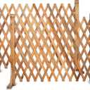MYOYAY 2PCS Expandable Instant Fence Retractable Wooden Fence Wooden Pet Gate Freestanding Wood Plant Screen Fence Partition Wood Garden Trellis for Home Yard Garden Indoor Outdoor Decor