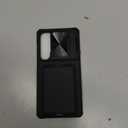 SSLOTSCASE for Samsung Galaxy S25 Ultra Case with Card Holder & Kickstand & Slide Camera Lens Cover, Silicone Edge Protection Rugged Heavy Duty Phone Case Cover for Galaxy S25 Ultra 5G 2025, Black