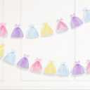 Cheerland Ball Gown Princess Party Banner Royal Theme Decorations Dress Cutout Garland for Birthday Girls Sleepover Baby Shower Gender Reveal Classroom Decor Tea Party Celebrations and Supplies 2 pcs