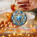 8 x Hanukkah Ornament - Star of David, Jewish Faith Home Dcor, Judaica Christmas Tree Ornament, Hebrew Symbol Gift for Hanukkah, Passover, or Spiritual Celebration