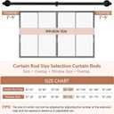 30-120 Inch Wrap Around Curtain Rod 1" Diameter for 30-114 Windows, Adjustable Curtains Rod, Black Industrial Curtain Rods for Windows Heavy Duty Window Treatment Rods for Blackout Curtains 1 Pack