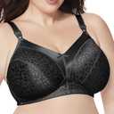 Just My Size Women's Satin Stretch Wire Free Plus Size Bra (1960), Rosewood, 44DD