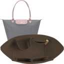 Lckaey Purse Organizer Insert for Longchamp Le Pliage Neo Handbags Insert Organizer 1012coffee-M