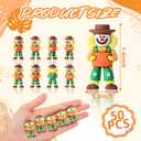 50 Pcs Fall Scarecrows, Thanksgiving Pumpkin Figurines, Fall Mini Resin Miniatures Thanksgiving Tabletop Decor for Garden and Yard Rubber Tabletop Shelf Sitters Decoration