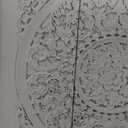 White Mandala Wood Carving Panel, Wall Art Hanging Teak Wood Wall Art Decor Asian Art Thai Wood Lotus wooden Carve Home Decor, 3 Pcs