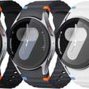 Acextro 3 Pack Sport Band Compatible for Samsung Galaxy Watch 8/8 Classic Band 40mm 44mm 46mm (2025) Galaxy Watch 7 Bands 44mm 40mm, Samsung Galaxy Watch FE/6/5/4 Classic(40mm-47mm) No Gap Soft Silicone Replacement Strap for Men & Women (Black/White/Grey)