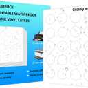 1.5" Diameter Glossy White Round Labels Waterproof Printable Circle Label Sheets 400 Pcs Vinyl Sticker Labels for Inkjet or Laser Printer