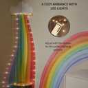 PUTSKA Corner Stuffed Animal Storage Organizer - Stuffed Animal Holder, Stuffy Storage, Space-Saving Plushies and Toy Corner Organizer for Kids Room (Rainbow)