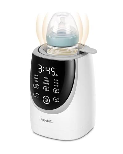 Papablic NutriWarm™ Swirlable Bottle Warmer – Advanced Nutrient-Preserving Warming Technology, Fast and Even Warming for Breastmilk & Formula, Precise Temperature Control, Easy to Use