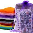 Meowoo 24PCS Big Organza Bags, 12x16in Big Mesh Bags Drawstring, Mesh Gift Bags Drawstring for Shoes, gift bags, home storage, Christmas, gardening, dolls(mixedcolor)