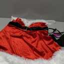 RSLOVE Christmas Costumes for Women  Santa Claus Costume Velvet Dress with Fur Trim Holiday Party Outfits (X-Large, Red)